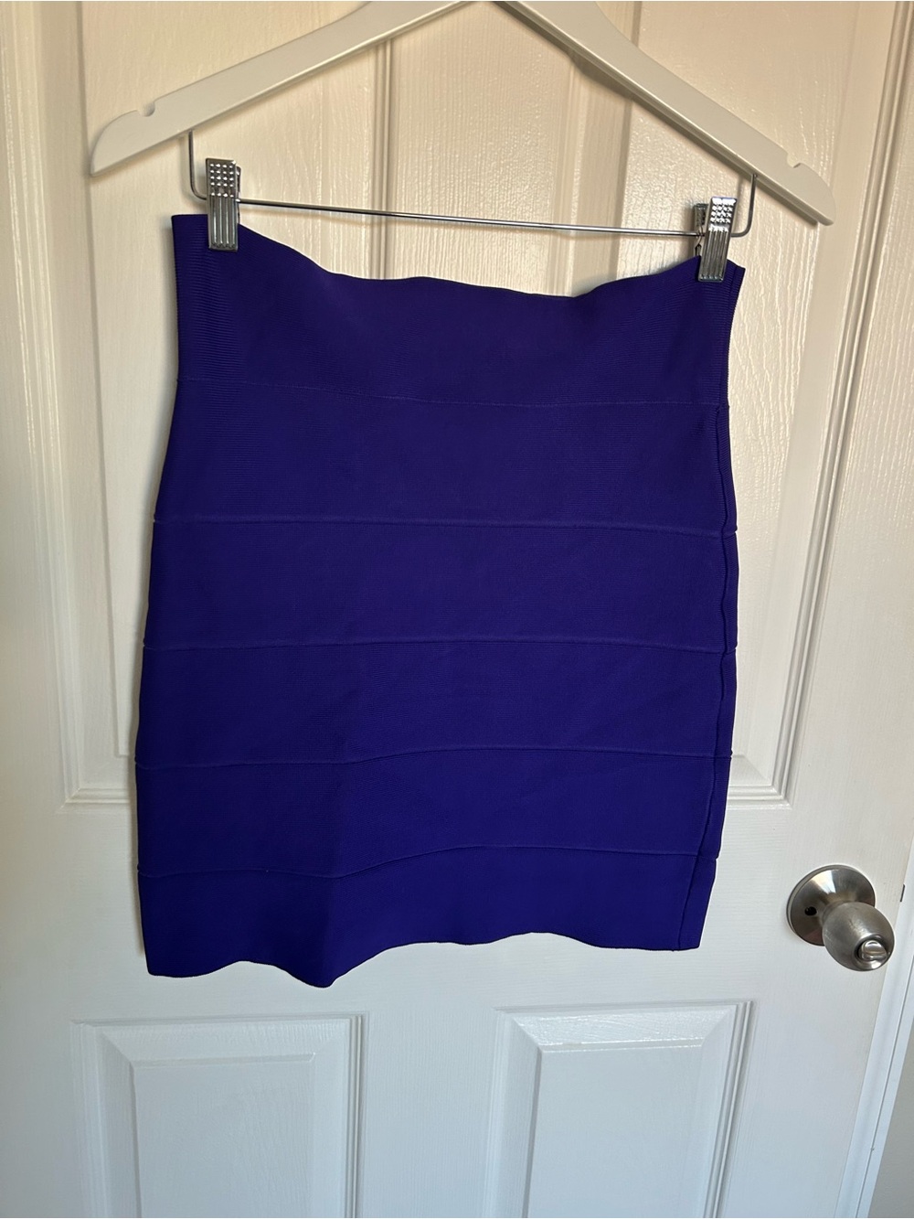 BCBGMaxAzria Classic Royal Purple Ultra Violet Bandage Bodycon Pencil Skirt